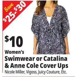 Ocean State Job Lot Women's Swimwear or Catalina & Anne Cole Cover Ups offer