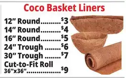 Ocean State Job Lot Coco Basket Liners offer