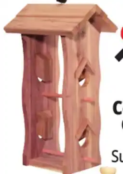 Ocean State Job Lot Rustic Cedar with 2 Suet Cages offer