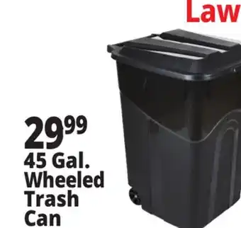 Ocean State Job Lot 45 Gallon Wheeled Trash Can offer