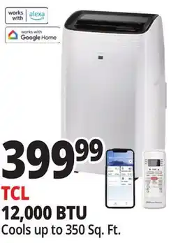 Ocean State Job Lot TCL 12 000 BTU (8 350 DOE) Smart Portable Air Conditioner offer