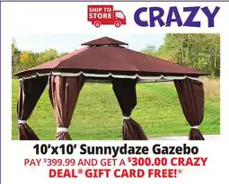 Ocean State Job Lot 10'x10' Sunnydaze Gazebo offer