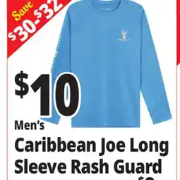 Ocean State Job Lot Men's Caribbean Joe Long Sleeve Rash Guard offer