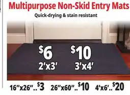 Ocean State Job Lot Multipurpose Non-Skid Entry Mats offer