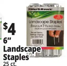 Ocean State Job Lot Tiller & Rowe 6 Landscape Staples 25 Count offer
