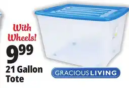Ocean State Job Lot Gracious Living Stackable Storage Tote with Wheels offer
