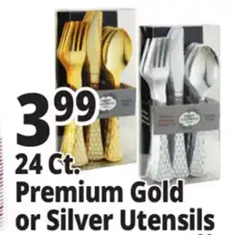 Ocean State Job Lot 24 Ct. Premium Gold or Silver Utensils offer