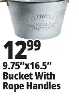 Ocean State Job Lot 9.75x16.5 Bucket With Rope Handles offer