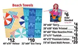 Ocean State Job Lot Beach Towels offer