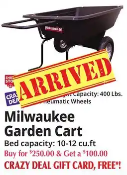 Ocean State Job Lot Milwaukee Garden Cart offer