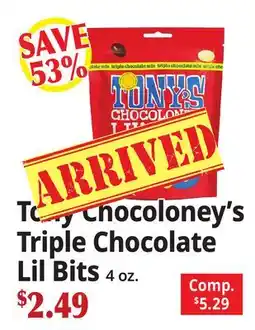 Ocean State Job Lot Tony Chocoloney's Triple Chocolate Lil Bits offer