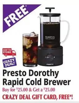 Ocean State Job Lot Presto Dorothy Rapid Cold Brewer offer