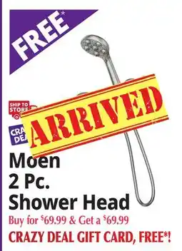 Ocean State Job Lot Moen 2 Pc. Shower Head offer