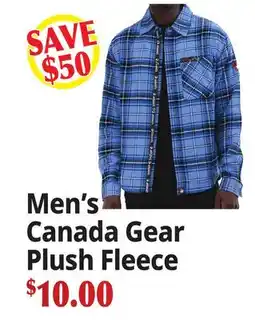 Ocean State Job Lot Men's Canada Gear Plush Fleece offer