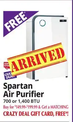 Ocean State Job Lot Spartan Air Purifier offer