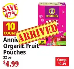 Ocean State Job Lot Annie's Organic Fruit Pouches offer