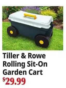 Ocean State Job Lot Tiller & Rowe Rolling Sit-On Garden Cart offer