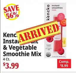 Ocean State Job Lot Kencko Instant Fruit & Vegetable Smoothie Mix offer