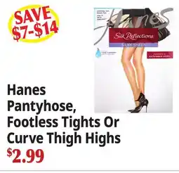 Ocean State Job Lot Hanes Pantyhose, Footless Tights Or Curve Thigh Highs offer