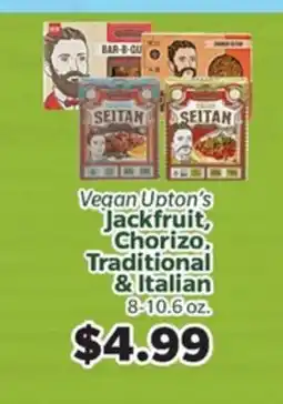 Living Fresh Market Vegan Upton's Jackfruit, Chorizo, Traditional & Italian offer