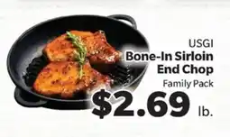 Living Fresh Market USGI Bone-In Sirloin End Chop offer