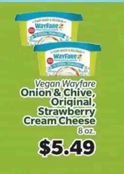 Living Fresh Market Vegan Wayfare Onion & Chive, Original, Strawberry Cream Cheese offer