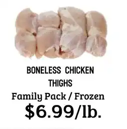 Seven Mile Market Boneless chicken thighs offer