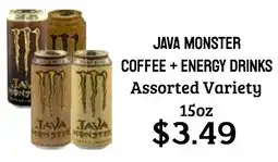 Seven Mile Market Java monster coffee + energy drinks assorted variety offer