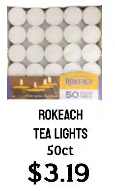 Seven Mile Market Rokeach tea lights offer