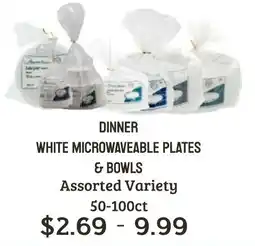 Seven Mile Market Dinner white microwaveable plates & bowls offer