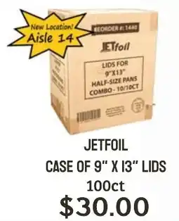 Seven Mile Market Jetfoil case of 9" x 13" lids offer
