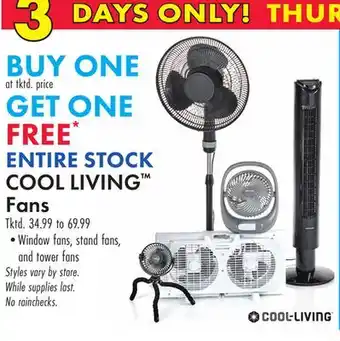 Boscov's COOL LIVING Fans offer
