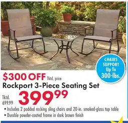 Boscov's Rockport 3-Piece Seating Set offer