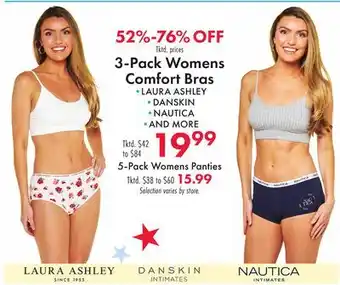 Boscov's 3-Pack Womens Comfort Bras offer