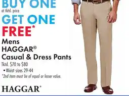 Boscov's Mens HAGGAR Casual & Dress Pants offer