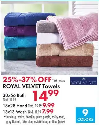 Boscov's ROYAL VELVET Towels offer