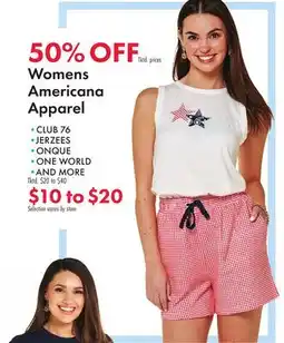 Boscov's Womens Americana Apparel offer