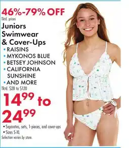 Boscov's Juniors Swimwear & Cover-Ups offer