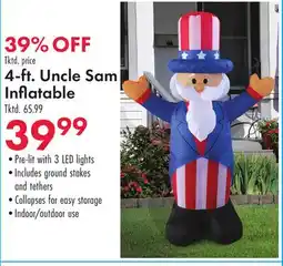 Boscov's 4-ft. Uncle Sam Inflatable offer
