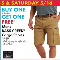 Boscov's Mens BASS CREEK Cargo Shorts offer