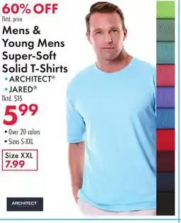Boscov's Mens & Young Mens Super-Soft Solid T-Shirts ARCHITECT & JARED offer