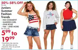 Boscov's Juniors Summer Fashion Trends offer