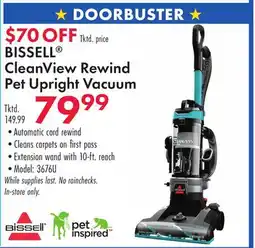 Boscov's BISSELL CleanView Rewind Pet Upright Vacuum offer