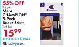 Boscov's Mens CHAMPION 5-Pack Boxer Briefs offer