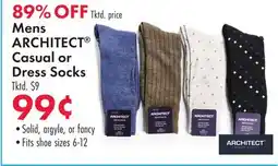 Boscov's Mens ARCHITECT Casual or Dress Socks offer