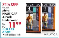 Boscov's Mens NAUTICA 4-Pack Underwear offer