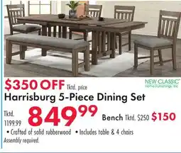 Boscov's Harrisburg 5-Piece Dining Set offer