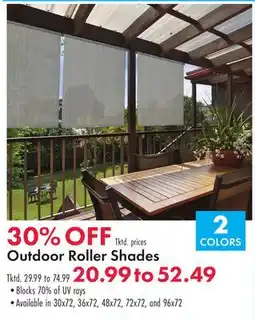 Boscov's Outdoor Roller Shades offer