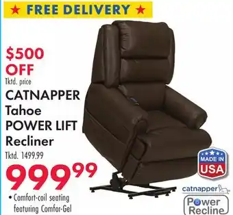 Boscov's CATNAPPER Tahoe POWER LIFT Recliner offer