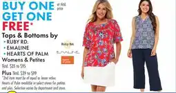 Boscov's Tops & Bottoms by offer